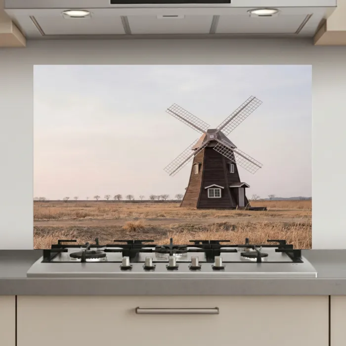 Windmolens - Landschap - Veld keuken achterwand spatscherm klein -3d_website