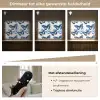 Blauw - Vlinders - Bloemen - Wit Light Box met batterij (Wandlamp) middel 907 -USP_dimbaarNL