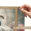 Pauwen - Pauwenveren - Vogels - Bloemen - Natuur Light Box met batterij (Wandlamp) middel -USP_websiteprintNL