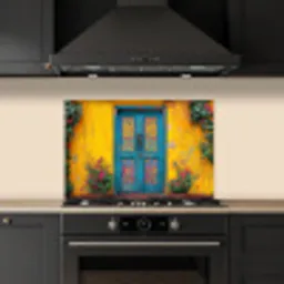 Deuren - Kleurrijk - Planten keuken achterwand spatscherm klein -sfeer1