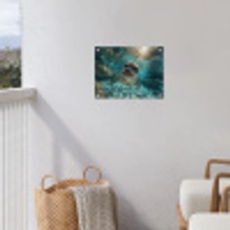 Zeehond - Water - Blauw tuinposter los doek klein -sfeer8