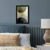 Vlakken - Abstract - Beige - Cirkels fotolijst zwart zonder passe partout klein -sfeer3