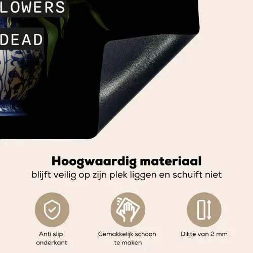 Quotes - Bloem - Tulp - Geel Inductie beschemer met haakjes klein -ky-onderkant-nl