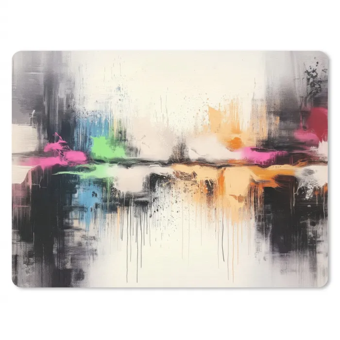 Abstract - Kleurexplosie - Landschap muismat rubber klein -3d