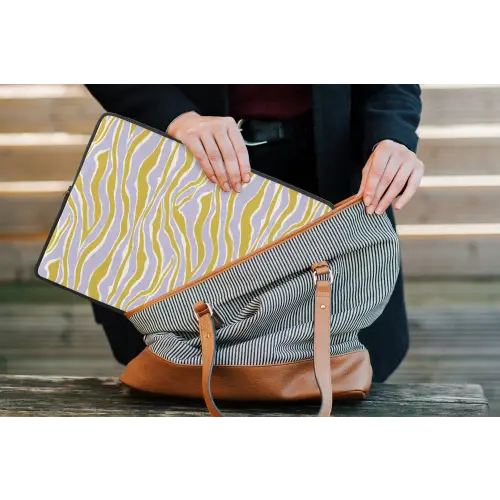 Zebra - Modern - Meerkleurig laptophoes neopreen klein 279 -tas