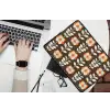 Bloemen - Retro - Bruin laptophoes neopreen klein 279 -bureau