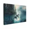 Bos - Water - Eenden - Mistig canvas 2cm klein -z3d