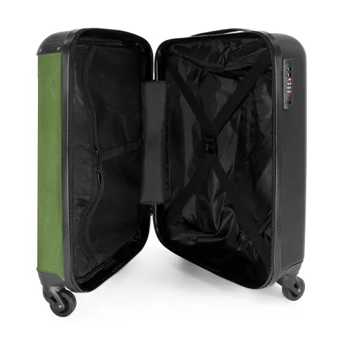 Lederen look mint groen NBS - Handbagage koffer - Kinderen Unisex middel -binnenkant