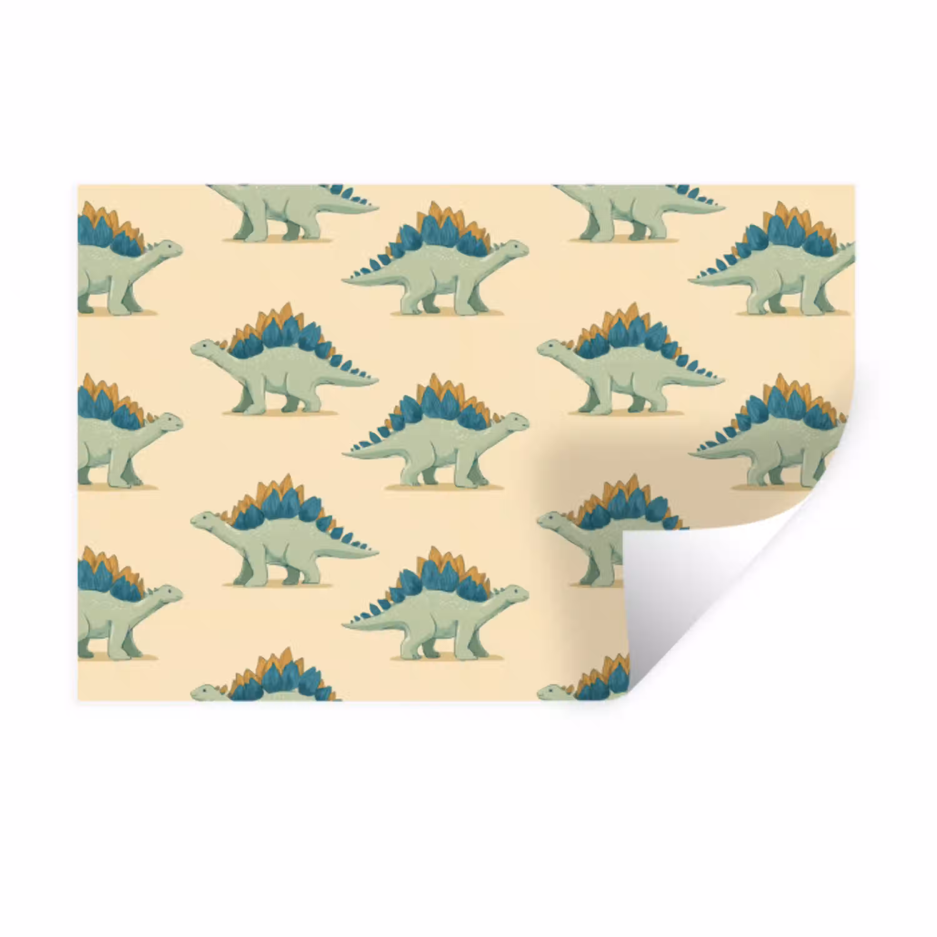 Dino - Patroon - Groen Muursticker klein 286 -3d