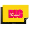 Dream big - Geel - Roze Inductie beschermer vinyl 3mm klein -3d
