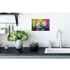 Ezel - Badkuip - Roze - Schuim Muursticker klein -keuken