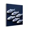 Vissen - Delfts - Blauw - Keramiek aluminium wit klein -3d