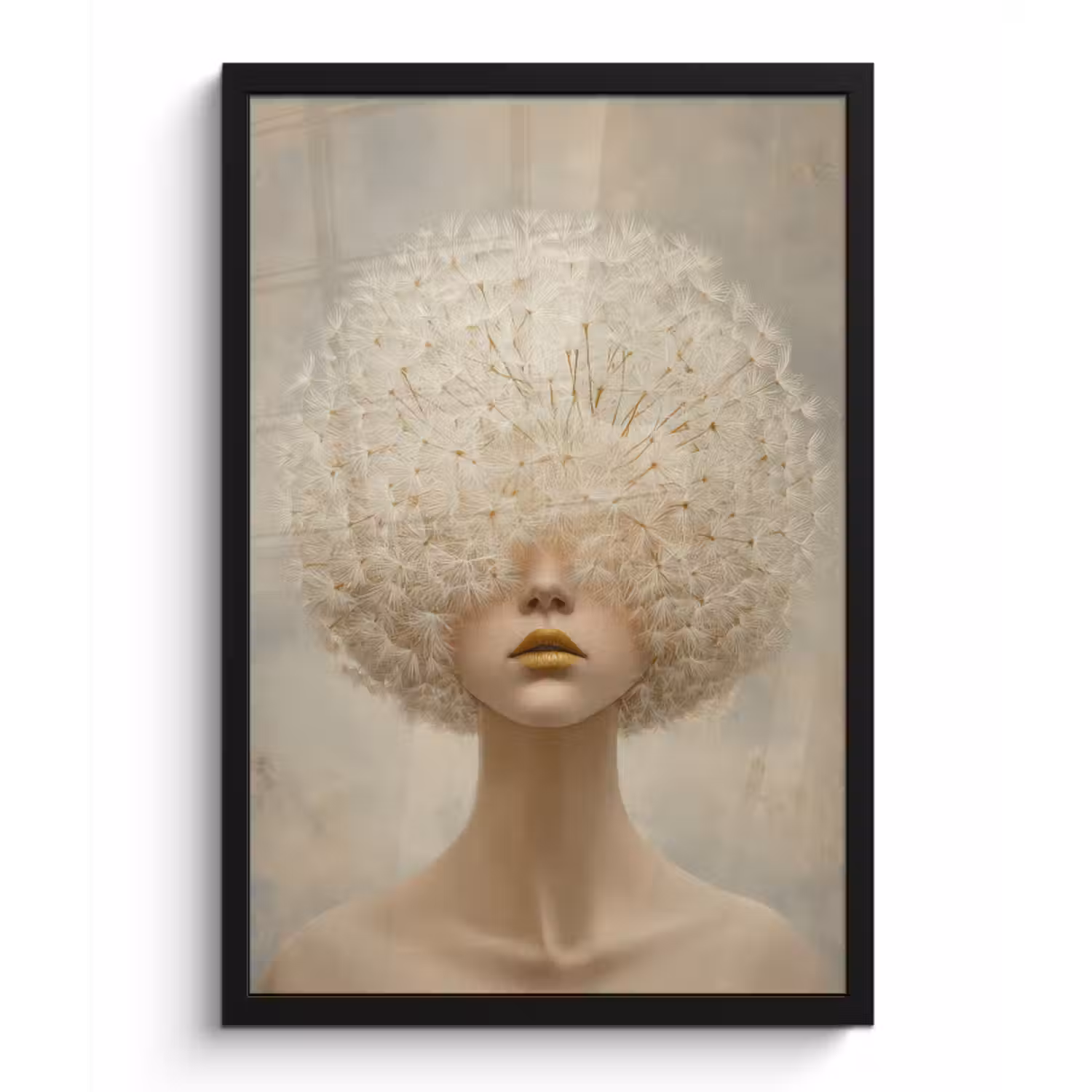 Poster met lijst - Dromerig - Beige - Paardenbloemzaadjes