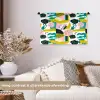 Tropisch - Abstract - Ananas - Geel - Groen - Roze Wandkleed katoen klein 269 -sfeer1