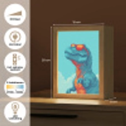 T-Rex - Blauw - Wolken - Zonnebril Light Box met kabel klein -USP_NL