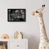 Palm - Jungle - Tropical fotolijst zwart zonder passe partout klein -usfeer4_kinderkamer