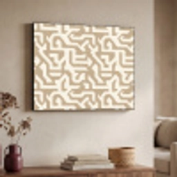 Modern - Abstract - Beige Textielframe zwart klein 947 -sfeer3