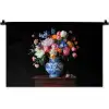 Rozen - Bloemen - Vaas - Boeket Wandkleed katoen klein -zz3d
