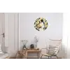 Vrouw - Mand - Citroenen - Bladeren Wandcirkel aluminium klein -woonkamer