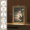 Hert - Bosbeek - Mystiek Light Box met kabel (Tafellamp) klein -USP_NL