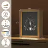 Champagnefles - Lauriertakken - Zwarte achtergrond Light Box met kabel (Tafellamp) klein -USP_NL