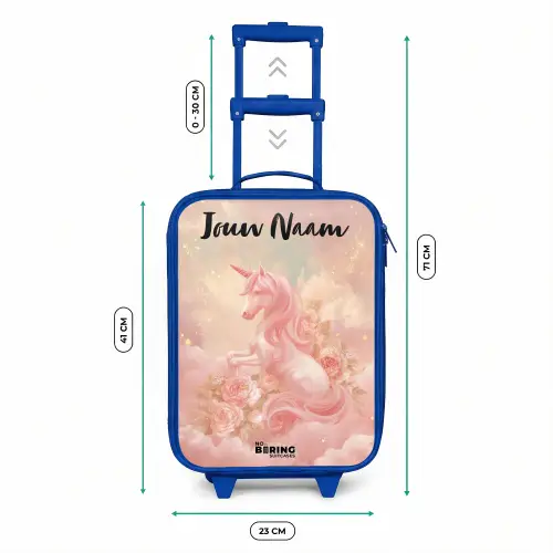 Eenhoorn - Wolken - Roze Kinderkoffer - Blauw klein -productfoto_formaten
