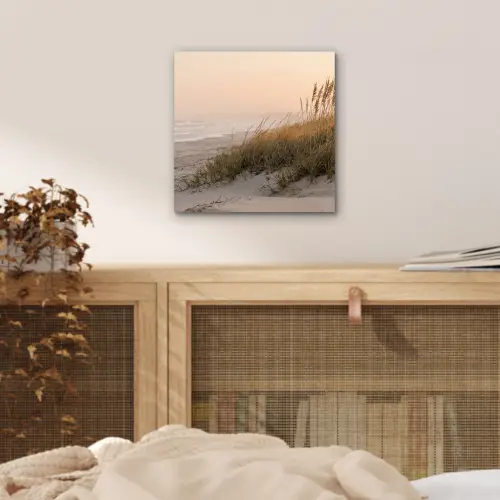 Duinlandschap - Zonsondergang - Strand aluminium wit klein -sfeer3