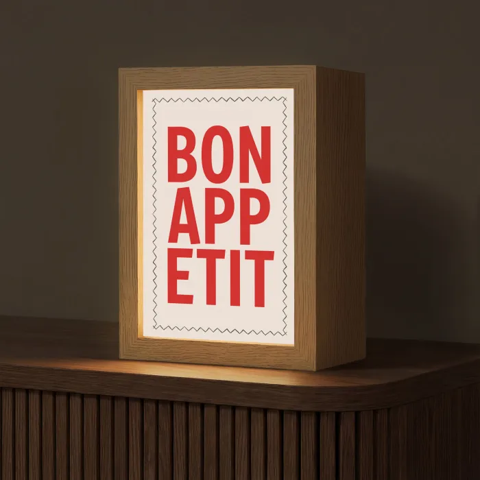 Blokletters - Rood - Kartelrand Light Box met kabel (Tafellamp) klein -z3d_website
