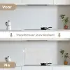 Slang - Patroon - Wit keuken achterwand spatscherm klein 900 -voor_na_NL