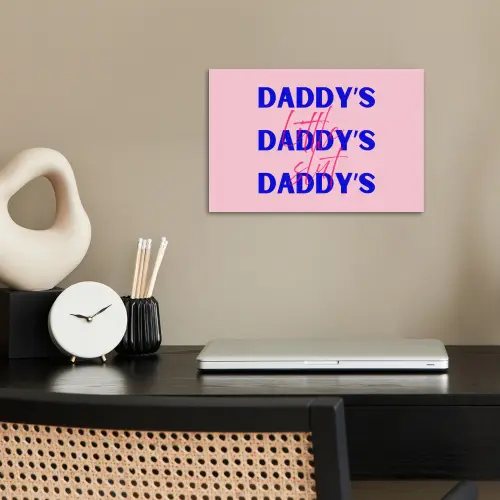 Daddy's - Blauw - Blokletters poster papier klein -sfeer1