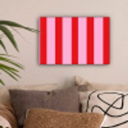 Strepen - Klassiek - Roze canvas 2cm klein 34 -sfeer1