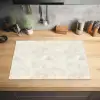 Crèmebeige - Marmer - Aders Inductie beschermer vinyl 3mm klein 276 -sfeer5