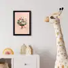Margrieten - Boeket - Strikje - Roze fotolijst zwart zonder passe partout klein -usfeer4_kinderkamer
