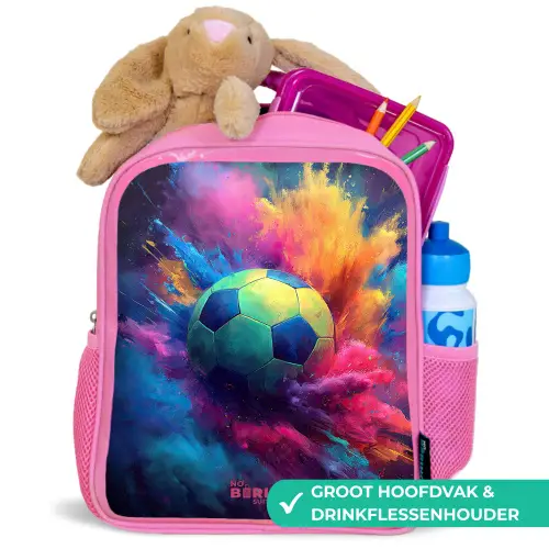 Neon - Bal - Kleurrijk Kinderrugzak - Roze middel -inhoud_NL