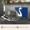 Zwaan - Wit - Snavel - Illustratie keuken achterwand spatscherm klein -usp_FR