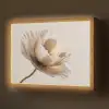 Bloem - Beige - Crème Light Box met batterij (Wandlamp) middel -z3d_website