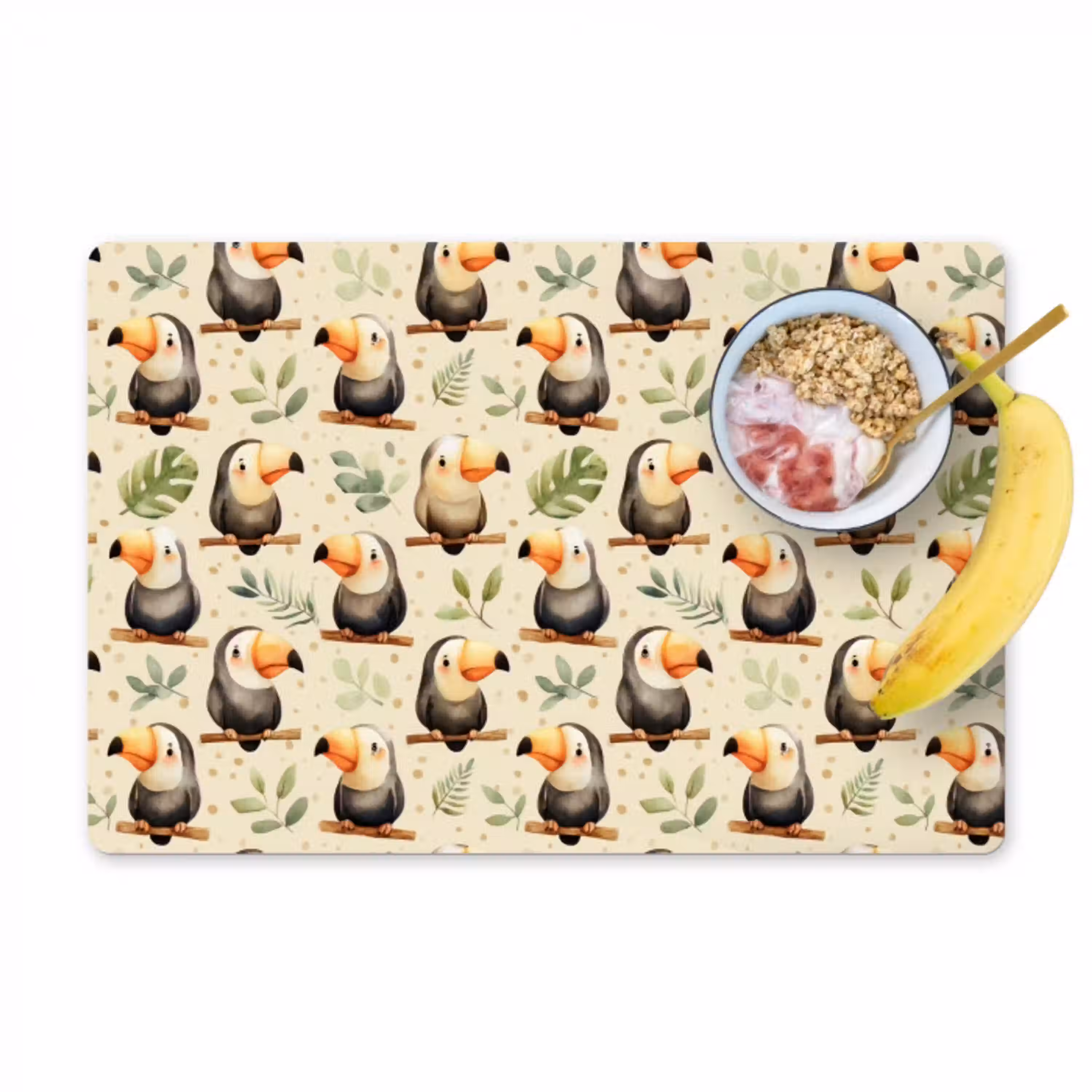 Toekans - Exotisch - Kleurrijk Placemat vinyl groot 368 -zzzproduct_Kitchenyeah-website