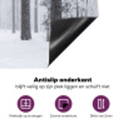 Bos - Sneeuw - Pad - Winter - Stilte Inductie beschermer vinyl 3mm klein -zzzzzzz-cc-onderkant