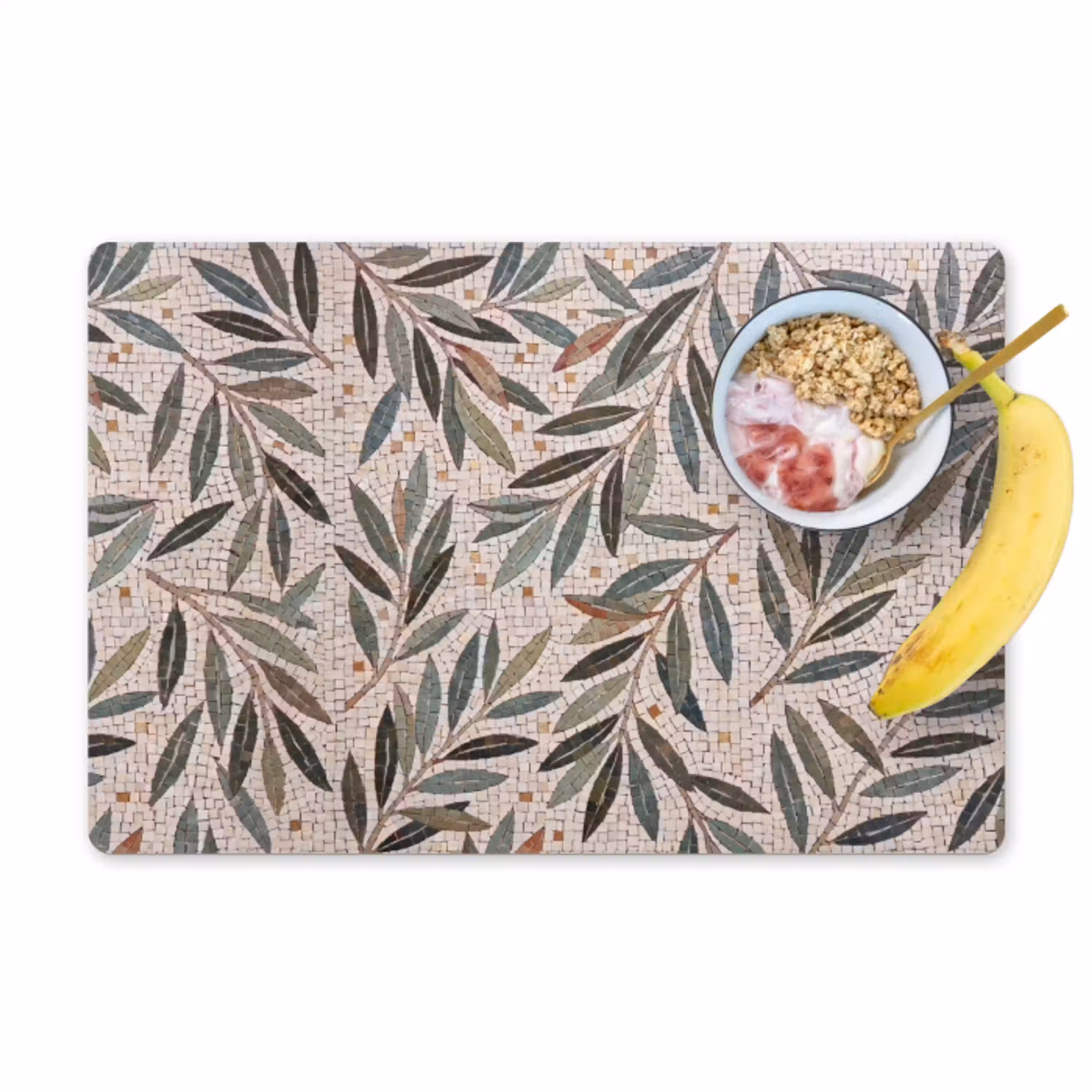 Plant - Blad - Mozaïek - Groen Placemat vinyl groot -zzzproduct_Kitchenyeah-website