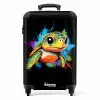 Schildpad met kleurrijke graffiti NBS - Handbagage koffer - Unisex middel -productfoto_recht