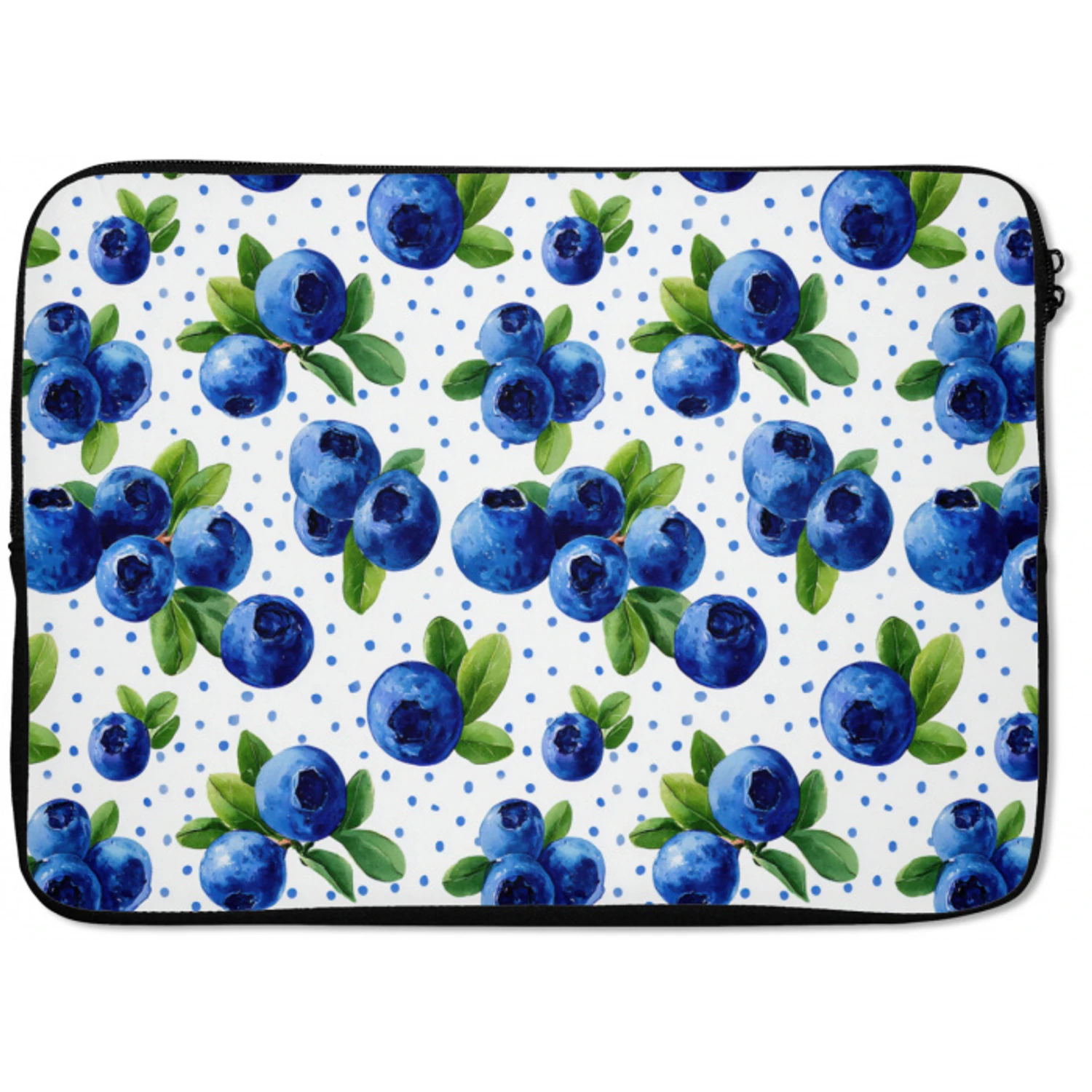 Bessen - Patroon - Blauw laptophoes neopreen klein 279 -zkaufland3dotto