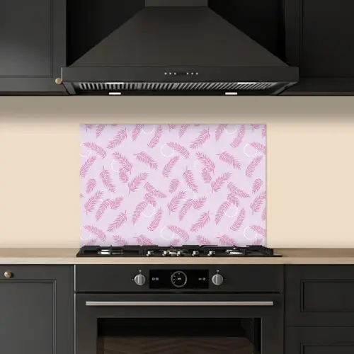 Veren - Paars - Wit keuken achterwand spatscherm klein 900 -sfeer1