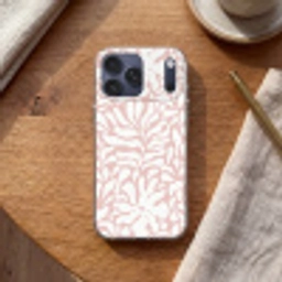 Bloemen - Patroon - Roze - Wit Telefoonhoesje iPhone 17 Pro Max klein -sfeer1
