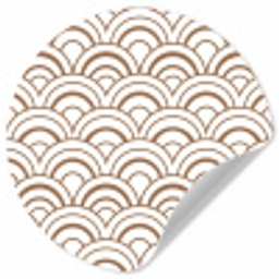 Klassiek - Motief - Terracotta Wandcirkel behangsticker klein 186 -3d