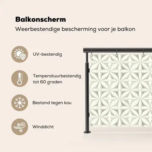 Abstract - Structuur - Grijs - Wit Balkonbeschermer Duitsland klein 596 -specs_NL