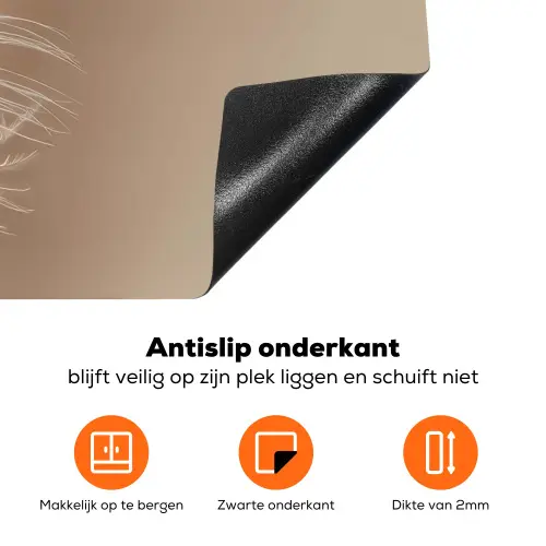 Veer - Minimalistisch - Roze Inductie beschermer vinyl 3mm klein -zzzzzzz-td-onderkant