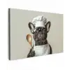 Bril - Hond - Kok Tuinposter op houten frame 2 cm dik klein -3d