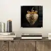 Aardbei - Goud - Zwart - Chrome plexiglas 5mm klein -sfeer1