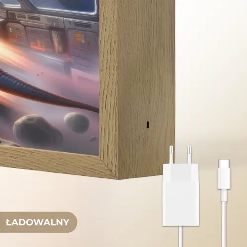 Dino - Ruimte - Jongens Light Box met batterij (Wandlamp kind) middel -USP_websiteoplaadbaarNL