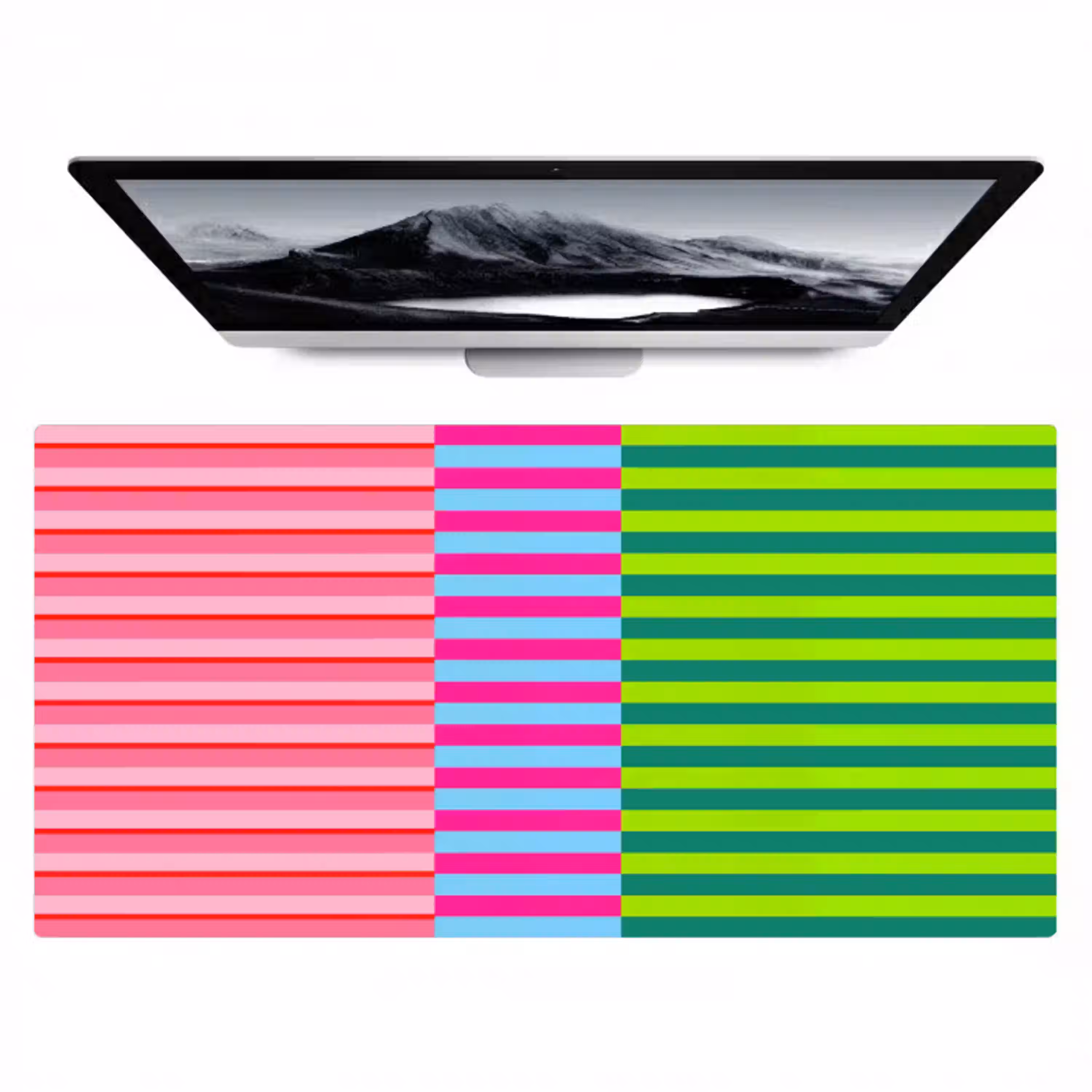 Patroon - Strepen - Modern - Abstract - Kleurrijk Muismat XXL klein -zzz3d